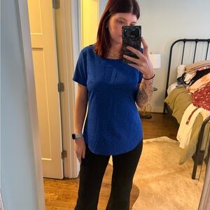 Women’s Royal Blue Short Sleeve Blouse size M